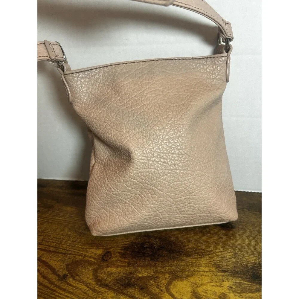Nine West Blush Pink Crossbody Bag Pebbled Faux Leather Adjustable Strap UEC Bag